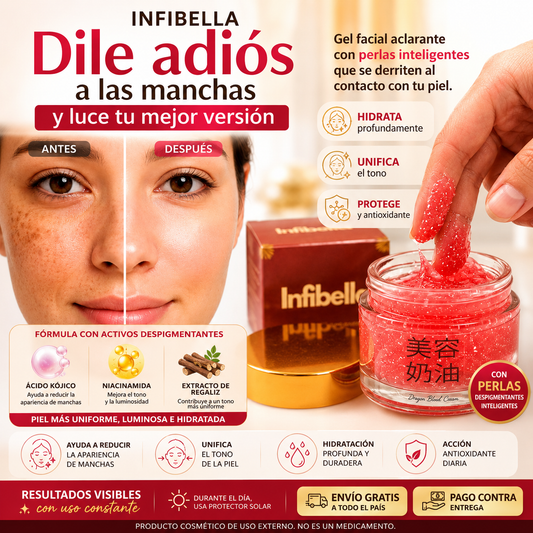 Infibella | Gel Facial Aclarante con Perlas Despigmentantes