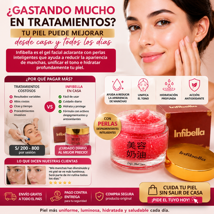 Infibella | Gel Facial Aclarante con Perlas Despigmentantes