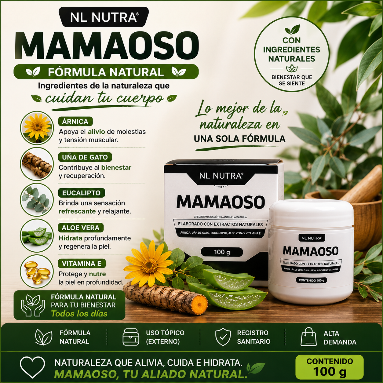 Crema para la Neuropatía Mamaoso